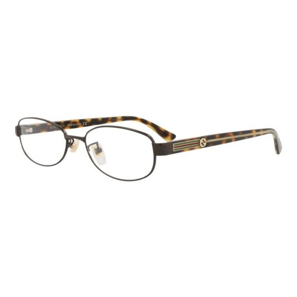 Gucci Womens Round/Oval Brown Crystal Transparent Fashion Designer Eyewear - Picture 1 of 3